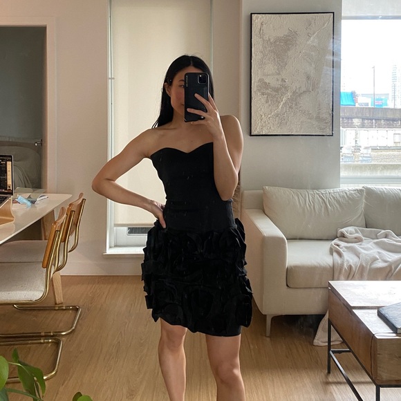 COPY - BCBG Max & Cleo Black Strapless Formal Dress - Picture 1 of 11